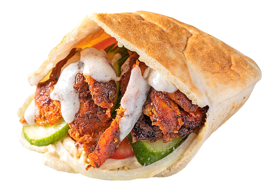 Chicken Shawarma Sandwich from Sultan's Market a perfect high protein option.