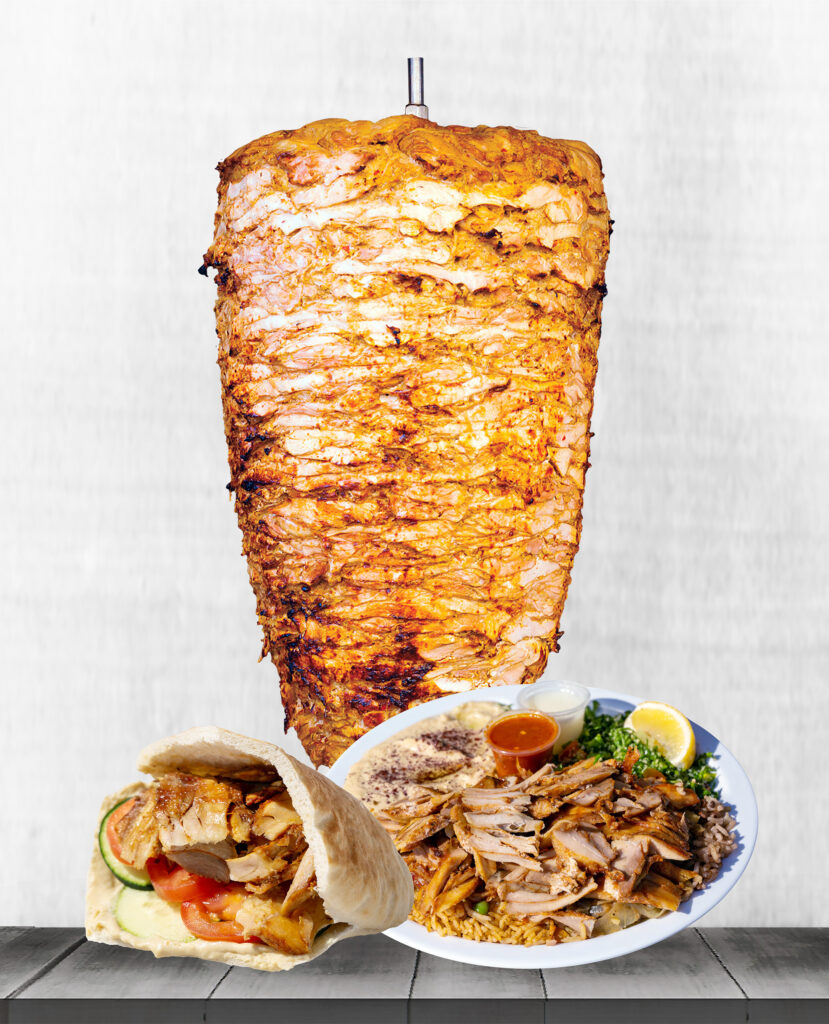 A close up of a Chicken Shawarma Sticks from Sultan's Market