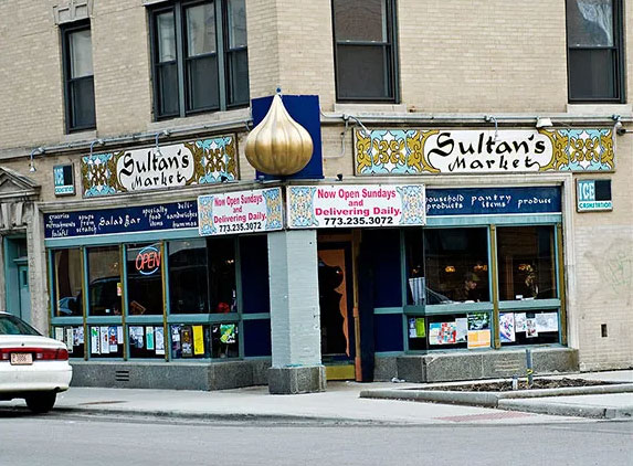 A view of the Original Store front Sultan's Market Wicker park