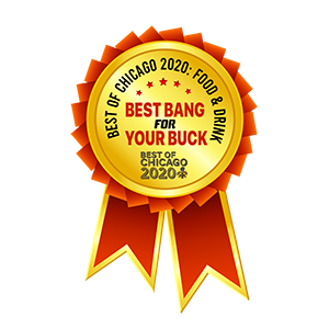 Best Bang for Your Buck in Chicago food award for Sultan’s Market from The Chicago Reader